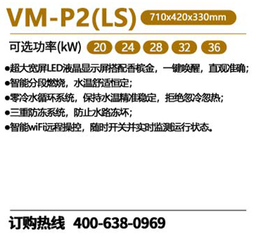 瑞馬VM-P2（LS）零冷水燃氣壁掛爐